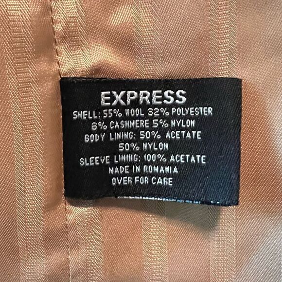 Express beige wool & cashmere blend blazer - Picture 7 of 15